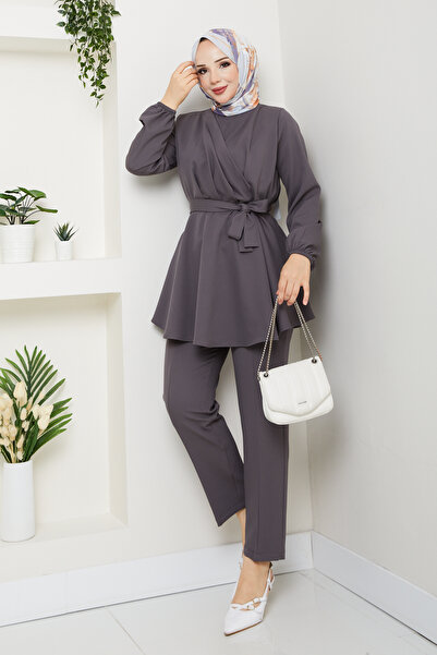 modapark.ist Women's Drape Detailed Trousers Suit