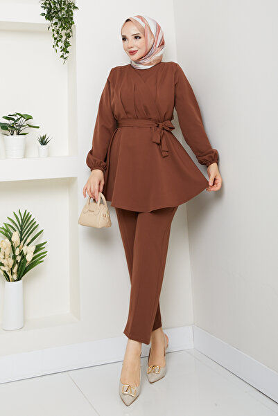 modapark.ist Women's Drape Detailed Trousers Suit