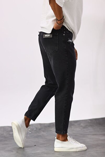 MADZEYMODA Чоловічі джинси з розрізами та димчастим відтінком