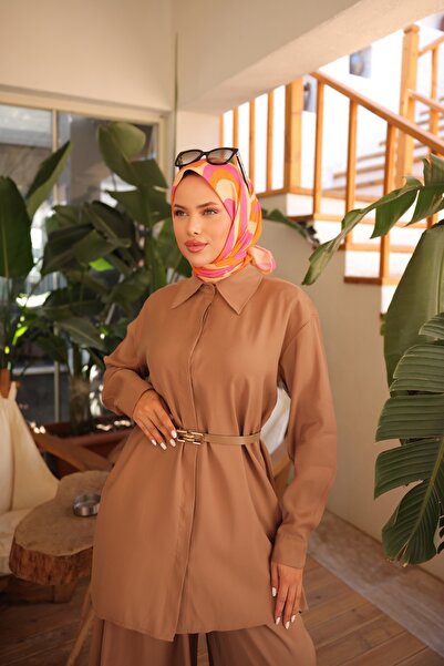 Ryzi Moda Women's Hijab Tracksuit Set Stylish Button up Shirt and Pants Set |   Comfortable and Modern Bottom Top Combination