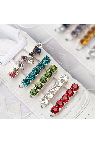KumaşEvi Metal Kristal Taşlı Ayakkabı Bağcık Charmı – Sneaker ve Spor Ayakkab...