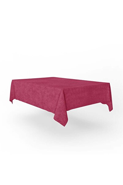 GOCCIA HOME Kadife Dokulu Masa Örtüsü Fuşya Rengi