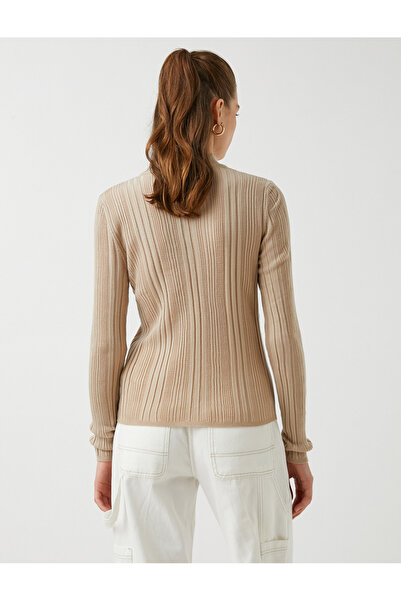 Koton Ζακέτα Basic Cashmere Textured με φερμουάρ