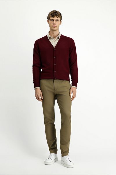 Kiğılı V-Neck Regular Fit Wool Knitwear Sweater