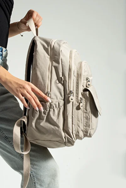 Çanta Trend Mega Size Unisex Adjustable Orthopedic Strap Multi-Compartment School Bag + Pen Holder
