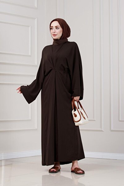 Sevitli Tie-Up Maria Dress-Brown