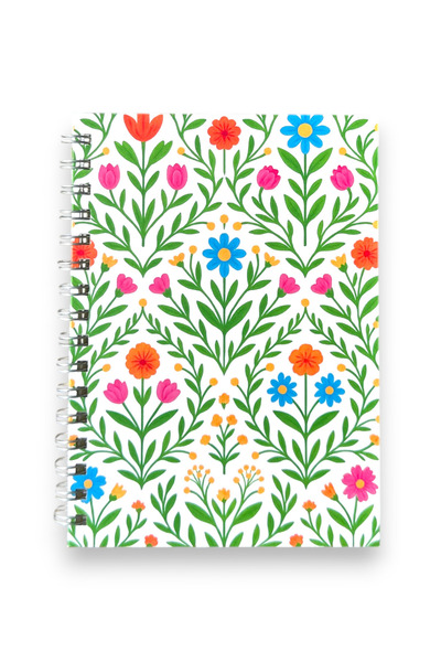 Chi-Chi Papers A5 Lined Spiral Notebook |   Handmade, 96 Sheets, Ivory Paper
