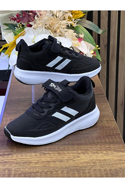 homiro Дівчачі ортопедичні трикотажні спортивні туфлі - чорно-білі