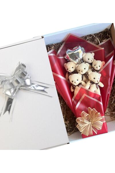 Sole 90 cm Plush Bear Romantic Milk Coffee Teddy Bear Bouquet with Balloons for Valentine's Day Birthday and Special Day Gift