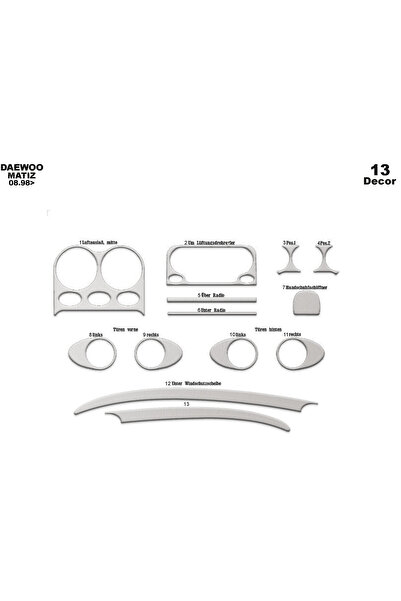 Marscockpitdesign دايو ماتيز كونسول-توربيدو 1998-2005 11 قطعة