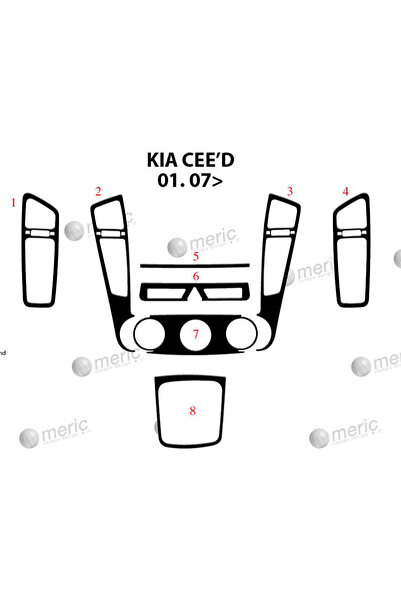 Marscockpitdesign كيا سيد وحدة التحكم-تورد 2007 8 قطع