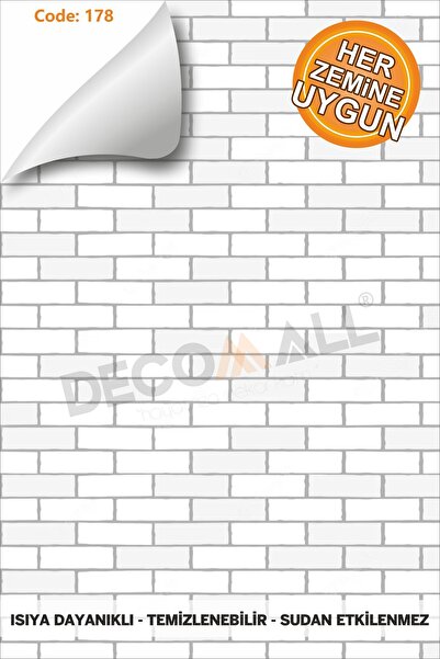 DECOMALL Suya Dayanıklı 50X100 CM Mutfak Banyo Zemin Mermer Mobilya Fayans Ya...