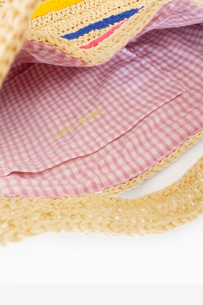 Katia&Bony Women's Stripe Large Size Straw Bag