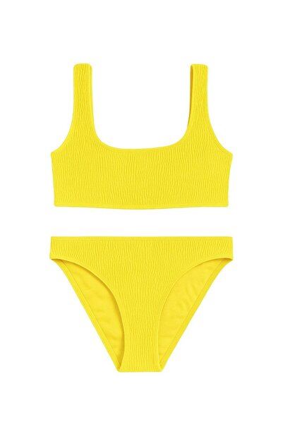 Katia&Bony Women's Lemon Party Gimped Bikini Set Yellow