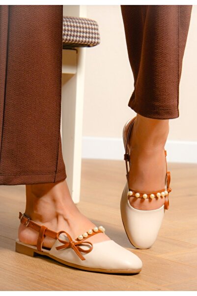 disruptor world Kadın incili Boncuk detaylı Babet rahat günlük Ayakkabı