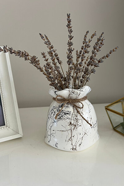 ardesta El Yapımı Rustik Dekoratif Vazo– Bohça Şeklinde Seramik Görünümlü Ev ...