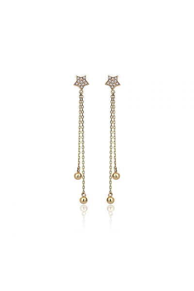 Sandra Ferretti Cercei din Aur Roz de 14K cu Zirconia si Stelute, 2.65g