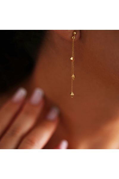 Sandra Ferretti Cercei din Aur Galben de 18K cu Romburi, 1.72 g