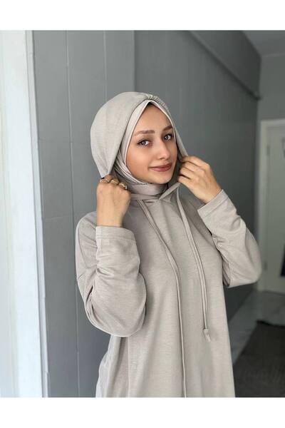 SAYRA Shawl Women's Hooded Drawstring Detailed Bottom Top Set