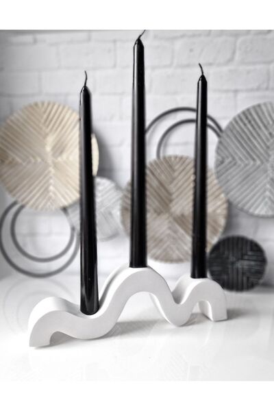 Zigzag Home Dekoratif Zigzag Merdiven Model Şam’dan Mumluk Takımı Bohem Tarz