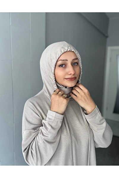 SAYRA Shawl Women's Hooded Drawstring Detailed Bottom Top Set