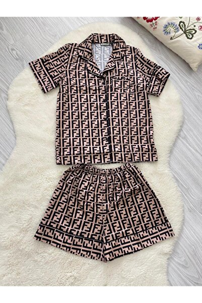 İltena Saten Şortlu Takım