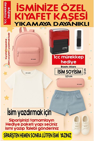 cabuk baskı İsme Özel Kıyafet Kaşesi – Sırdaş 911 – Suya Dayanıklı – elbise e...