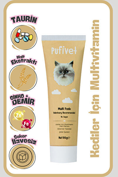 PufiVet Multivitamin Kedi Malt Paste | Bağışıklık Sistemi Destekleyici
