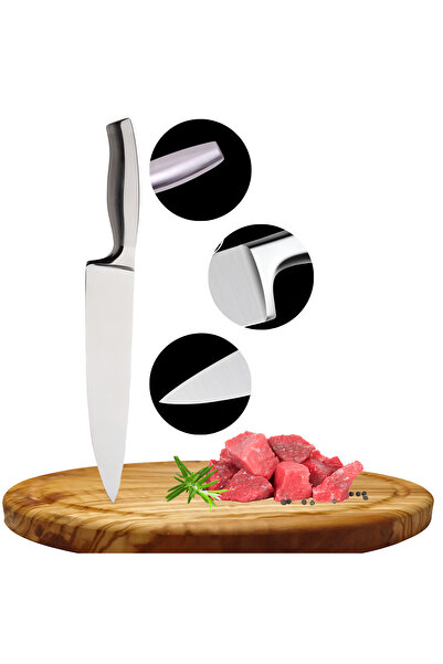 Köken Επαγγελματικό μαχαίρι σεφ, εργονομική λαβή από ανοξείδωτο ατσάλι 33cm, ...