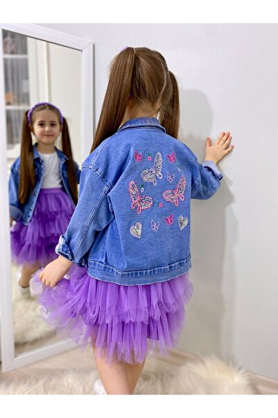 ipekkids ملابس الفتيات هاواي الفتيات الدنيم سترة توتو تنورة مزيج