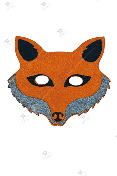 Emach Dizayn Tilki Maske Kaliteli Keçe Hayvan Figürlü Maske