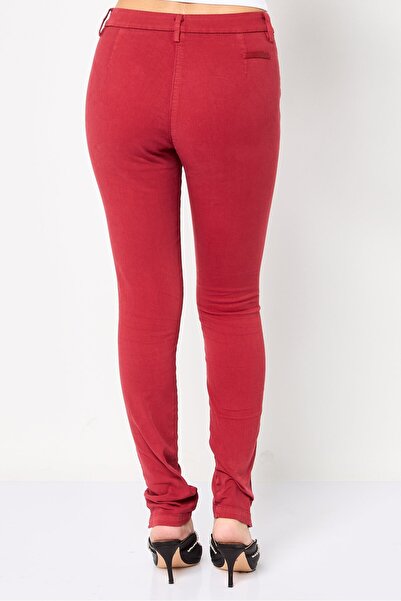 Scuderia Ferrari Women Regular Fit Plain Skinny Pants, Red