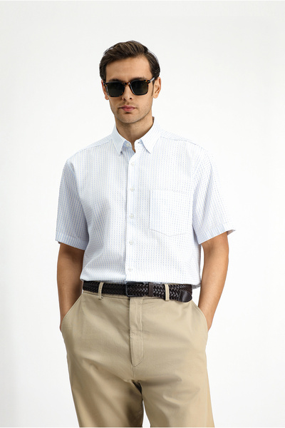 Kiğılı Short Sleeve Regular Fit Cotton Striped Shirt