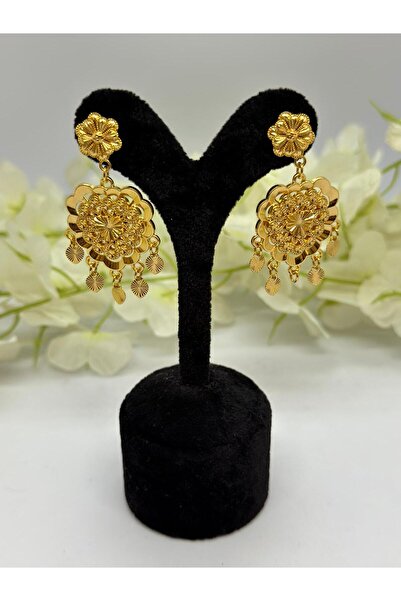 Constanza Exclusive 22 Ayar Altın Kaplama VIP Çiçek Motifli Küpe Lvd916 916