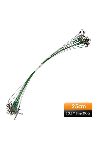 Choice خيط صيد من الفولاذ المقاوم للعض من ميريديث، أخضر، 25 سم، 20 قطعة، سلك ...
