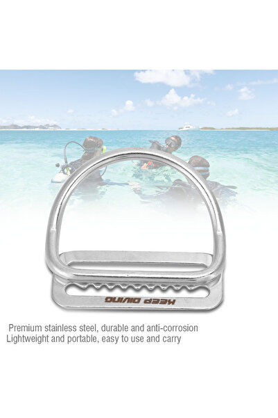 Choice Diving Weight Belt Keeper KEEP DIVING Durable Stainless Steel Slide Buckle Strap Belt Keeper Divi...