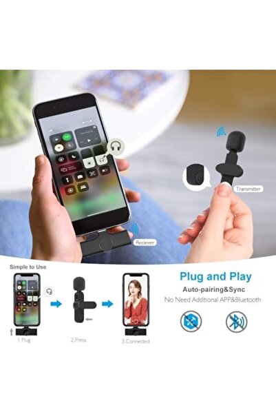 Generic Compatible Wireless Lapel Lavalier Microphone for iPhone iPad Recording, YouTube Facebook Live Strea