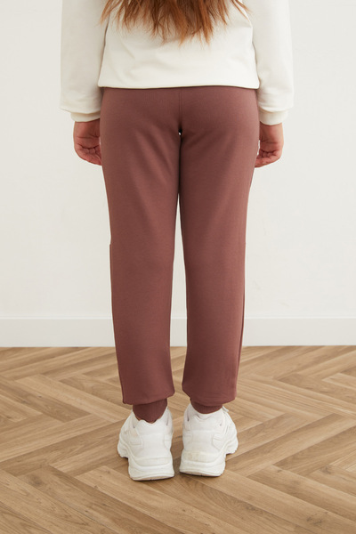 Fulla Moda Κεντημένο Jogger Κοριτσίστικο Φούτερ με ελαστική μέση