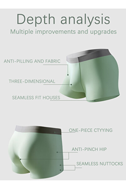 Generic Men's Underwear Seamless Ice Silk Breathable Quick Dry High Elastic U Shaped Convex Boxer Brief