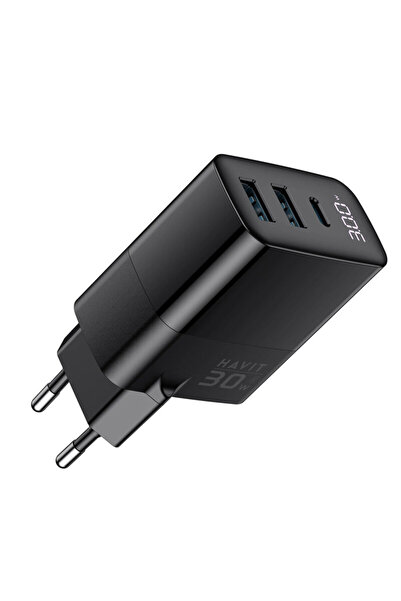 Havit Încărcător tip C cu 2 porturi USB 30W UCLE001 EU, negru