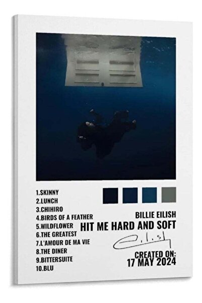 Emoda home Trove ملصق غلاف ألبوم Billie Eilish HIT ME HARD AND SOFT