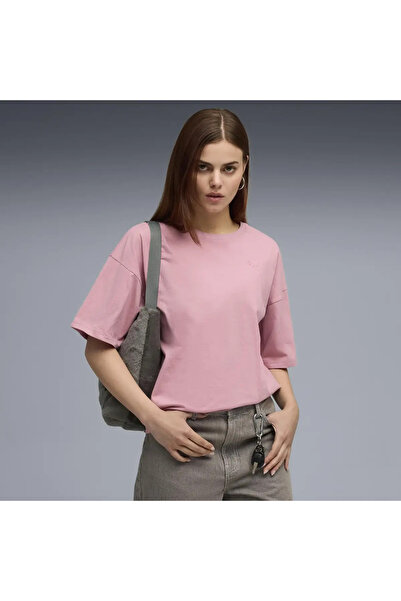 Puma HER Oversized Tee Pembe Kadın T-Shirt