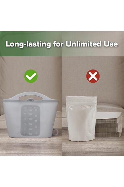 Haakaa Silicone Microwave Sterilizer Bag for Baby Bottles, Grey, 1 PC