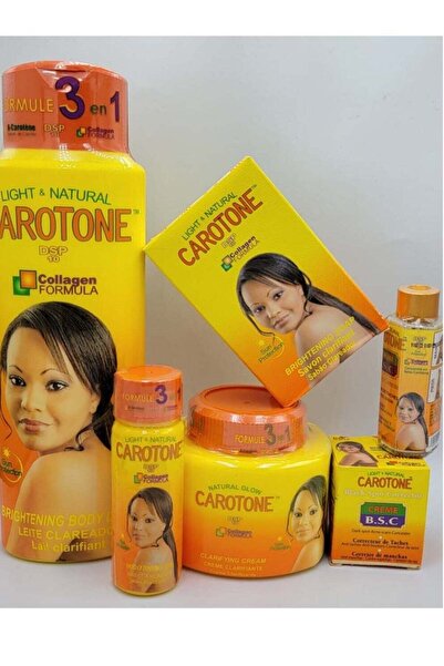 Carotone مجموعة كرتونية لتفتيح البشرة والجسم مكونة من 6 قطع
