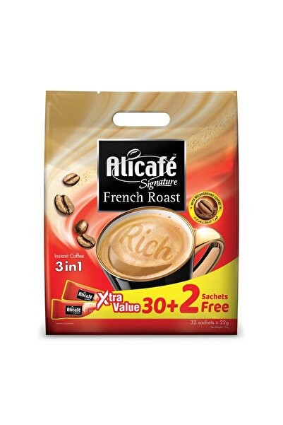 ALICAFE قهوة فرنسية سريعة التحضير 3 في 1، 22 جم، 30