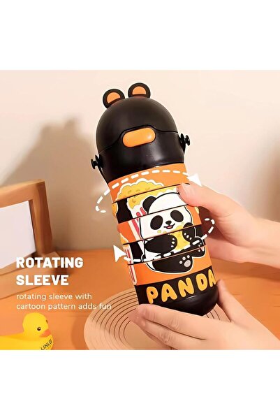Mobcos Creative Puzzle Cup Children's Portable Stainless Steel Thermos Rotating Straw Revolving game