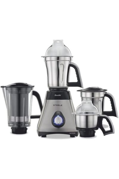 Preethi Steel Supreme MG-208 750-Watt Mixer Grinder (Silver/Black)