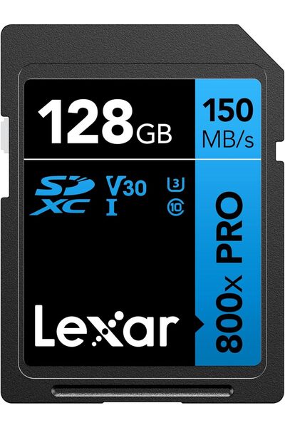 Lexar 128GB High-Performance 800x PRO SDXC UHS-I Memory Card