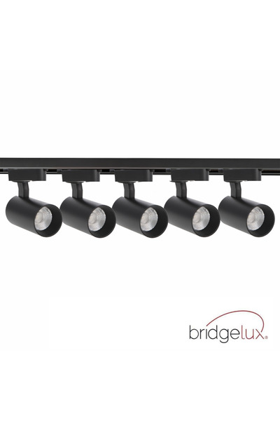LDM Kit de 5 spoturi LED CCT Berna 12W pe șină monofazată 2 metri, negru