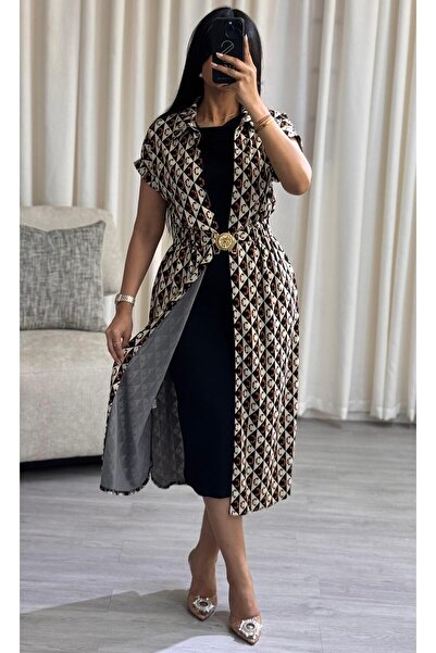 SELSAL Printed cardigan dress